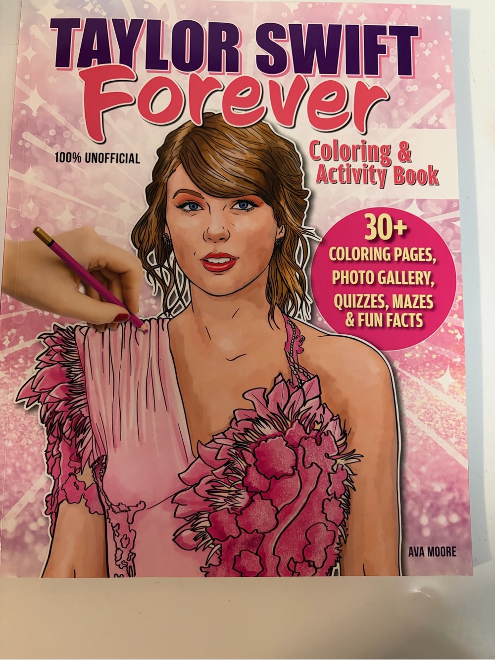 Taylor Swift Forever Coloring Activity Book Ava Moore Swiftie Unused issued 2024
